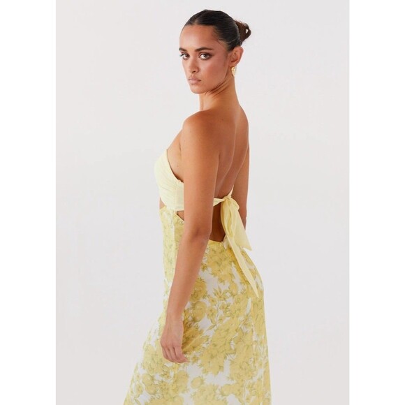 Peppermayo Exclusive Tropicana Maxi Dress Daffodil Yellow Size 8 NWOT - Picture 7 of 11